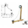 T-shape push up bathtub drain brass plug