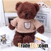 Fashion Custom Soft Plush Stuffed Teddy Bear Family With Retro Sweater