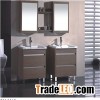 New Wall Hanging PVC Bathroom Cabinet With Ceramic Basin Painted Pvc Bathroom Furniture Or Cabinet