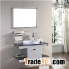 Stainless Steel Bathroom Wall Cabinet With Light Sliding Mirror Cabinet With Shaver Socket