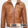 New Fashion Men Genuine Leather Casual Jacket With Zipper And Two Pockets