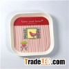 Small Square Melamine Tea Snack Tray Personalized With Handles
