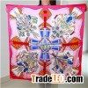 Factory Direct Cheaper Price Custom Digital Print Silk Square Scarf with Best Quality