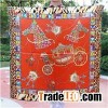 Free Sample Scarf 90*90cm Silk Satin Square Scarf Factory Customize Designer Horse Carriage