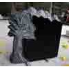 Shanxi Black Polished Tree Carving Tombstone & Monument