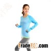 Woman Custom Dry Fit Gym T Shirt Seamless Style Long Sleeve Tee Womens T Shirt Seamless Design Gym W