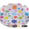 Solid Color Leaf Flower Shaped Mixing Fruit Bowls And Plates