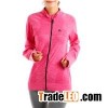 87%polyster 13%spandex Long Sleeve Single Layer Stand Collar Slim Fit Zipped Sports Woman Yoga Jacke
