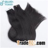 100% Human Hair Tape In Hair Weft Extensions, Tape Size 4*1cm Or Customized