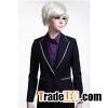 Contrasted Binding Lapel And Pocket Opening Button Fasten Fake Pocket Long Sleeve Fully Lined Suit J