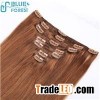 100% Human Hair Clips In Hair Weft Samples Available