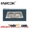 double bowl stainless steel kitchen sink