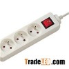 EUROPE POWER BOARD 3WAY SOCKET WITH USB CONNECTORS