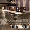 Hi-macs White Funky Island With Pop Up Kitchen