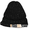 Girl Warm And Soft Double Sided Fleece Suede And Beanie Thicken Double Kniting Cap