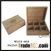 4 Compartments Pine Wooden Tea Box