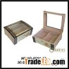 50 CT Glass Top Wooden Cigar Humidor