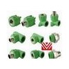 plumbing pipe fittings in green for water supply