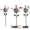 Metal Snail/Bird/Owl/butterfly/animal Gardener Solar Rain Gauge