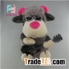 Gray Playing Guitar Sheep Plush Toys