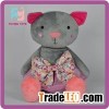 Pull String Cat Plush Animal Toys With Bowknot