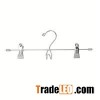 Narrow Mens And Womens Clothes Vinyl Covered Wire Metal Hangers With Clips