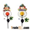 Solar-powered Metal And Color Glass Autumn Harvest Garden Stake, Yard Outdoor Art Décor
