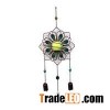 Green Flower/Orange Flower Glass /Latest Design Metal Flowers Wind Chime For Wall Decoration And Gar