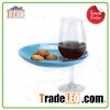 Plastic Tasting Wine Holder Plates And Melamine Appetizer Decorative Wine Plates