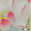 Magnificent Lotus Pattern Hand-painted Pure Wallcovering