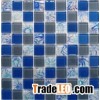 Casual Style Shining Crystal Glass Bathroom Mosaics