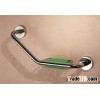 SS bend bathroom grab bar with soap basket