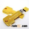 Golden Key USB Flash Drives With Cap