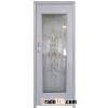 steel glass door with square