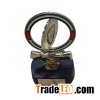 Gold UAE 3D Handshake Shield Display Trophy With Rotatable Coins