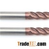 60HRC 4 Flute Carbide Nano Copper Coated End Mills For High Speed Cutting
