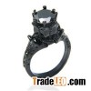 Black Gold Filled Cz Ring