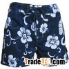 Lady Microfiber Hawaiian Prints And Solid Color Board Shorts