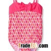 Girls' Front Bow One Piece Swimsuit, OEM Custom Desing Kids Swimwear Girls