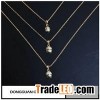 N838 18K Gold Plated Synthetic Diamond Clavicle Chain