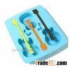 Custom fansy guitar shape silicone ice cube mold