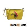Lady Printed & Embroidered Cartoon Crossbody Leather Satchel Bag