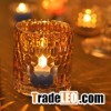machine pressed glass candle holder