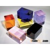 k9 different colors blank crystal cube block
