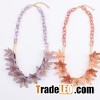 Acrylic necklace,coral necklace,coral,green,purple color