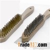 Brass Bristle Wooden Handle Wire Brush