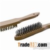 Stainless Steel Bristle Wooden Handle Wire Brush