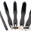 Black Steel Bristle Plastic Handle Wire Brush