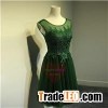Knee Length Green Tulle Bridesmaid Dresses BM1523