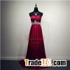 Wine Red Chiffon Prom Dresses P1519